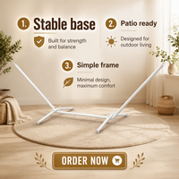 Support de hamac de jardin portable en acier inoxydable pour loisirs de plein air, design moderne, mobilier d'extérieur