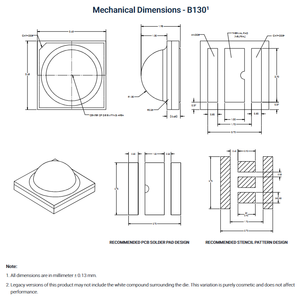 Chip LED de un Solo Color Luminuss SST-10-B-B90-Q450 Serie SST-10, LED Azul de 450 nm - Product Image 6
