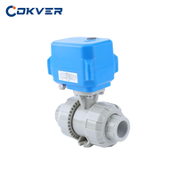 Vanne à boisseau sphérique automatique COKVER 1/2 pouce 24 VDC PVC UPVC Mini électrique haute température