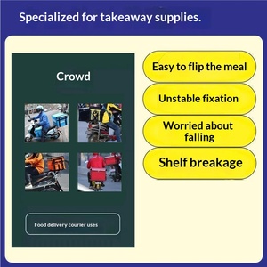 Portapacchi Posteriore per <span class=keywords><strong>Moto</strong></span> Elettrica, Base di Supporto per Bauletto, Struttura Fissa in Ferro Rinforzato per Consegne - Product Image 3