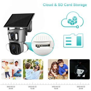 Ubox 2K 4MP 4G Sim Thẻ Wifi Kép Len Năng Lượng Mặt Trời Không Dây CCTV PTZ <span class=keywords><strong>Camera</strong></span> An Ninh Giám Sát Ngoài Trời Con Người Phát hiện IP Máy Ảnh - Product Image 6