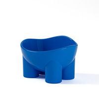 Gamelle pour animaux de compagnie en plastique écologique couleur macaron, forme patte d'éléphant, antidérapante, anti-basculement, protection du cou, facile à nettoyer, portable