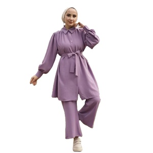 Nuova moda <span class=keywords><strong>primavera</strong></span>/<span class=keywords><strong>estate</strong></span>/<span class=keywords><strong>autunno</strong></span>/<span class=keywords><strong>inverno</strong></span> camicia a maniche lunghe + pantaloni 2 pezzi - Product Image 2
