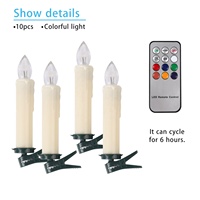 Kanlong Flame less LED Clip Kerzen Weihnachts baum Indoor Party Dekoration Fernbedienung Weihnachts beleuchtung Kunststoff Weihnachten