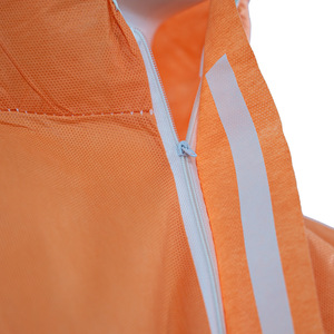 Overoles desechables microporosos pioneros no tejidos protectores de seguridad naranja rojo Ppe 45 Gsm - Product Image 3