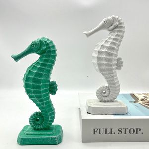 Decorative White and Matt Resin Seahorse <strong>Figurine</strong> - Product Image 3
