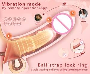 Realistischer Penis-Extender, wiederverwendbarer medizinischer Silikonring, Vergrößerer, Verzögerungskondome, Dildo-Verstärker, Sexspielzeug für Männer - Product Image 6