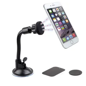 Gooseneck Long Arm Sturdy Suction Cup Magnetic Phone Holder Mount for Truck Car Windshield for all phones