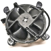 Refroidisseur de processeur à prix réduit avec ventilateur de 90 mm, tension nominale 12 V, OEM d'usine pour processeurs 1151 1156, ailettes de dissipateur thermique en aluminium noir pour le refroidissement