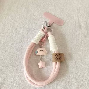 2025 nuevo teléfono celular encanto cuerda cordón corto con Tether Tab Universal lindo teléfono llavero correa de muñeca para mujeres niñas - Product Image 4