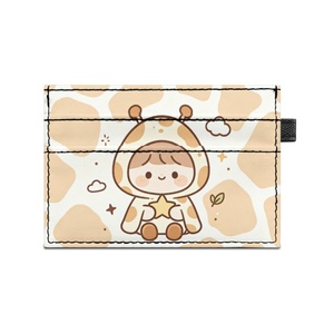 Custom Photo Print PU Leather <b>Card</b> <b>Holder</b> 3-Layer Single-Sided Printed ID Organizer <b>Wallet</b> One-Piece MOQ Personalized Travel - Product Image 1