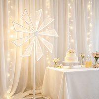 Lampe de sol LED en forme de moulin à vent, avec paillettes acryliques, pour la décoration d'allées de mariage et d'événements