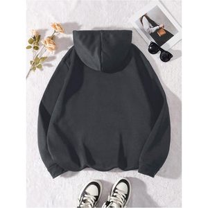 เสื้อฮู้ดดี้ผู้หญิงไซส์ใหญ่ Soly Hux แบบไหล่ตก แขนยาว ผ้าถัก ทรงปกติ ตกแต่งด้วยตัวอักษร - Product Image 1