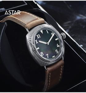 1 pièces logo personnalisé luxe 20atm Damas en acier plongée <span class=keywords><strong>eta</strong></span> <span class=keywords><strong>2824</strong></span>-<span class=keywords><strong>2</strong></span> mécanique automatique <span class=keywords><strong>montre</strong></span> de plongée homme avec cuir horween sangle - Product Image 3