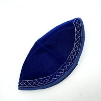 Kipá Judía de Terciopelo Negro con Bordado de Hilo Plateado, Sombrero Religioso para Hombres, Sinagoga, Boda, Bar Mitzvá, Transpirable, Tipo Gorra
