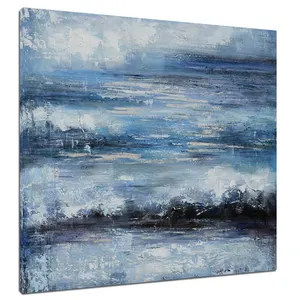 Handmade Modern Seascape Abstract oil painting wall Art on canvas