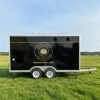 Camion de restauration fabriqué en usine, remorque alimentaire personnalisée pour pizzas, homologuée DOT VIN CE, cuisine extérieure en acier inoxydable