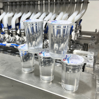 Machine complètement automatique de remplissage et de cachetage de tasse d'eau minérale avec la tasse à l'intérieur de la fonction de lavage