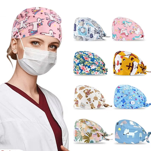 Gorros Quirúrgicos Estampados con Electrocardiograma para Hombres y Mujeres, Gorros Médicos Elásticos Ajustables para Clínica Dental y Doctores - Product Image 2