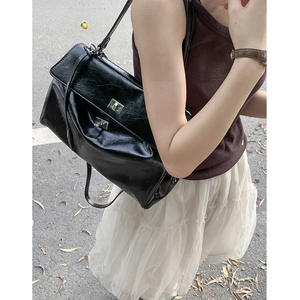 Sac à main de mariée haut de gamme pour femme, grande capacité, doublure polyester, fermeture éclair, bandoulière, poignée unique - Product Image 4