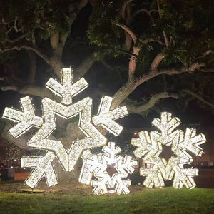 Grande boule lumineuse LED 3D géante, motif flocon de neige et étoile, <span class=keywords><strong>d</strong></span>écoration de Noël pour l'extérieur, festival, cour, attraction photo de vacances - Product Image 3