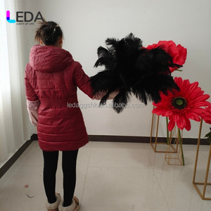 LEDA อุปกรณ์จัดงานแต่งงาน ลูกบอลขนนกตกแต่งงานแต่งงานสีดำ ขนาดและสีตามสั่ง ลูกบอลขนนกแท้สำหรับตกแต่งงานแต่งงาน - Product Image 3