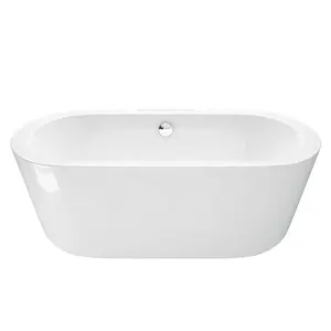 Guangzhou Sarilina Factory Price Good Quality Household Hot sale modern design bath freestanding tub white acrylic bathtubs