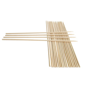 Brochetas redondas de bambú de alta calidad hechas de <span class=keywords><strong>madera</strong></span> natural para reuniones de barbacoa, entrega rápida - Product Image 1