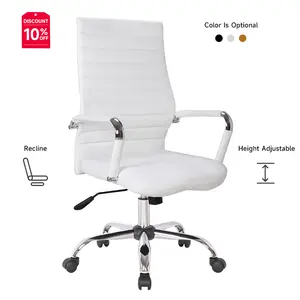 Führungspositive weiß Manager Bürostuhl Führungskraft hoher Rücken ergonomischer Bürositz Lederstühle Stuhlen Kissen modern