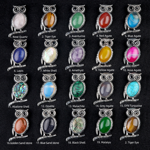 Tinh Thể Tự Nhiên Năng Lượng Chữa Bệnh Thạch Anh Tím <span class=keywords><strong>Owl</strong></span> Trâm Thủ Công Trang Trí Động Vật Đồ Trang Sức Quà Tặng Ý Tưởng - Product Image 5