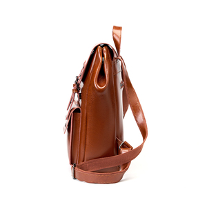 Sac à <span class=keywords><strong>Dos</strong></span> Femme Rétro Cuir Véritable Sac Scolaire Pour Femmes Ordinateur Sac Épaule Fabrication Gros Marque Personnalisée - Product Image 3