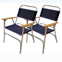 Xiamen Sunshine Marine Chaise longue Bleu Marine Bateau Chaise Pliante Rembourrée En Acier Inoxydable Anodisé Chaise À Vendre