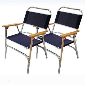 Xiamen Sunshine Marine Chaise longue Bleu Marine Bateau Chaise Pliante Rembourrée En Acier Inoxydable Anodisé Chaise À Vendre - Product Image 3