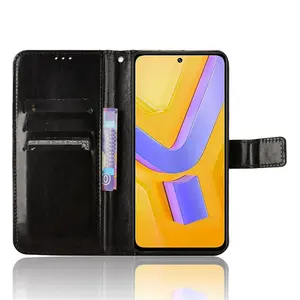 For Redmi vivo Y200ECase Wallet PU Leather Credit Card Holder Stand Magnetic Flip Phone Cover