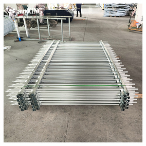 Black Powder Coated Steel Fence Panel Spearhead Top Metal Security Fence for Residential Commercial Outdoor Use - Product Image 5
