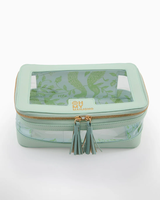 Nouvelle sacoche de rangement de luxe moderne pour Mahjong américain, étanche, pliable, transparente en PVC avec fermeture éclair et pompon, portable, vente en gros et au détail