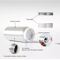 Boîtes d'emballage en aluminium personnalisées pour compléments alimentaires, boîtes en métal pour vitamines, flacons de pilules en métal, flacons de pilules avec bouchon à vis