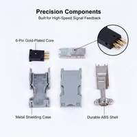 Conector Macho/Hembra Personalizado, Conector Lateral de 6 Núcleos, Servo Drive, Conector de Contacto de Cobre, Carcasa de ABS para PCB, 1, 2, 1, 2, 2, 1, 2 Unidades