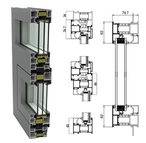 Fenêtre à auvent en aluminium PDP, taille personnalisée, à ouverture verticale, persiennes en acier inoxydable, verre trempé, sécurité, tempête, chambre à coucher, salle de bain - Product Image 3