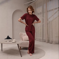 Nouvel ensemble tendance pour femme, vêtements de commerce extérieur, ensemble minimaliste uni à manches courtes et col rond