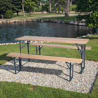Banquets et mariages modernes d'hôtel Ensembles de table à manger pliables de restaurant Bancs en bois durables de vente en gros d'usine pour l'usage de parc
