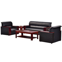 Sofá de Oficina para Recepción XT, Estilo Moderno y Sencillo, para Reuniones y Negociaciones, Individual, para Tres Personas, Combinado con Mesa de Té