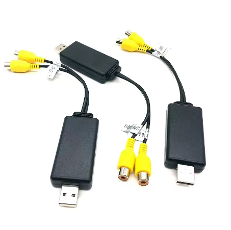 USB to Cvbs Video Output Adapter to RCA Interface Cable USB Input 2-port Video Output to Car Radio Accessories Android TV Player