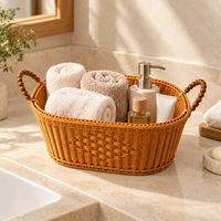Panier de rangement pour articles de bureau, taille personnalisée, aspect naturel moderne, solution de rangement pour bureau et petits objets