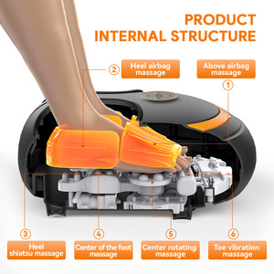 Foot Massager Shiatsu Full Coverage Foot And Leg Infrared Physiotherapy <b>Plug</b> In Touchscreen <b>Control</b> - Product Image 4