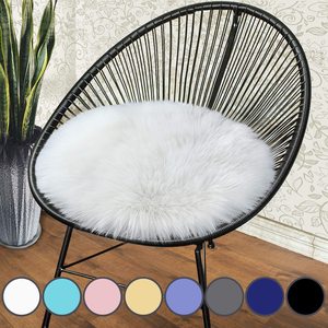 Round Plush <strong>Huge</strong> fox Sheepskin Fur <strong>Rug</strong> - Product Image 4
