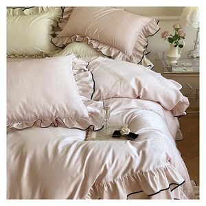 Tinh Khiết Cotton 3D Kỹ Thuật Mềm Mại Và Thoáng Khí Màu Đỏ Tươi Bộ Đồ Giường Cưới Set Cho Mùa Thu Mùa Đám Cưới - Product Image 4