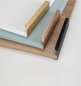 MLP41-nouveau matériel solide en alliage d'aluminium, profil de tiroir d'armoire en Aluminium, bord de doigt, poignée en or <span class=keywords><strong>Rose</strong></span> - Product Image 1