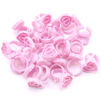 100 pièces/sac de colle jetable pour Extension de cils, anneau de colle, tasse de tatouage, support de Pigment, conteneur de cils, fournisseur d'outils