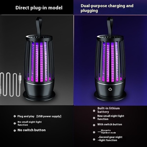 USB şarj edilebilir elektrikli ev yatak odası için sineklik Mini ayrılabilir Fly tuzakları açık kamp Catcher fener - Product Image 5